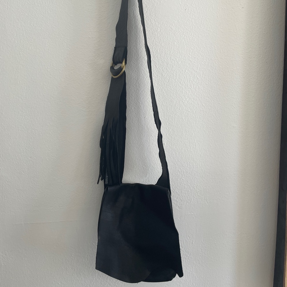 Leather and Suede crossbody bag